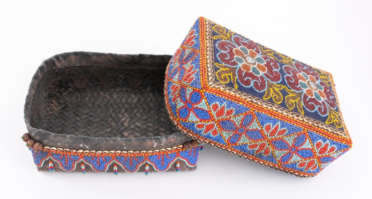 Sumatran Beaded Boxes, Group of 9 For Sale 1