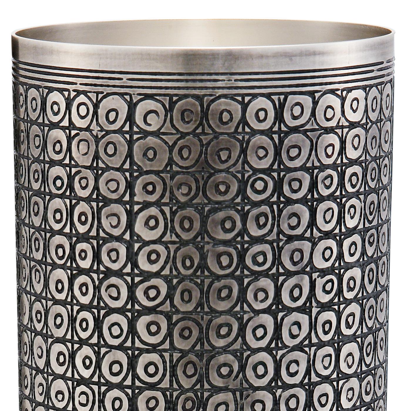 Italian Sumer Silver Vase by Zanetto For Sale