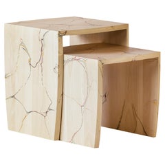 Sumi 02 Ocher, Nesting Tables, Ringvide, Birch Wood, Scandinavian