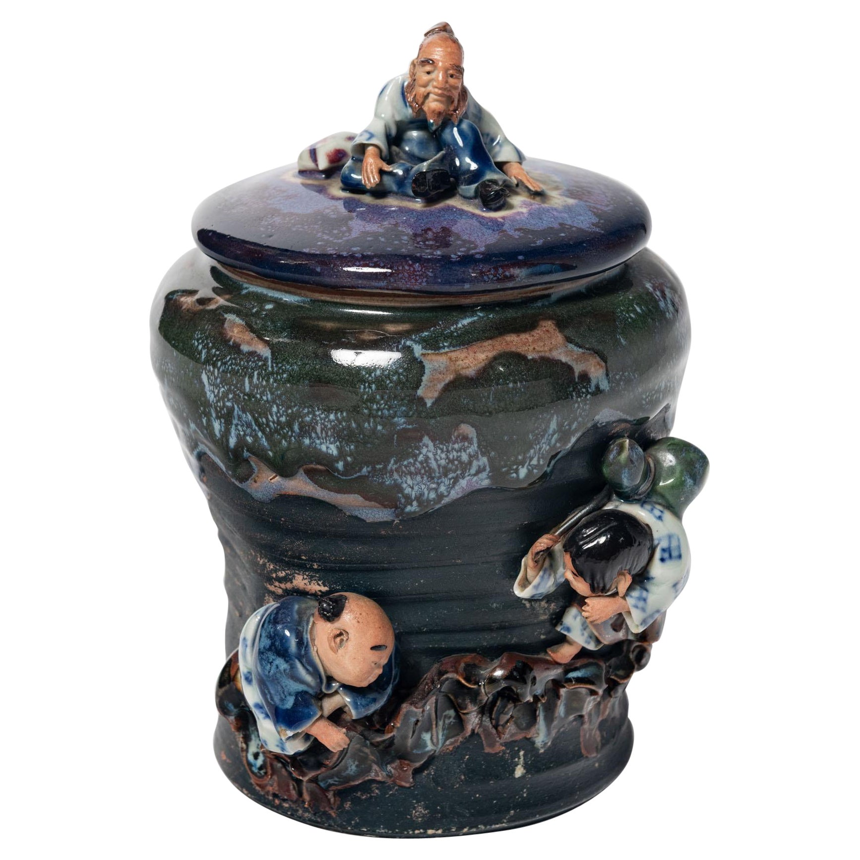 Sumida Gawa Pottery Vase, Japan, early 20th century.