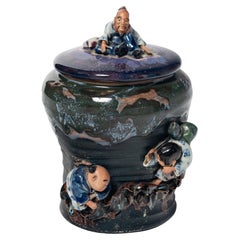 Sumida Gawa Pottery Vase, Japan, early 20th century.