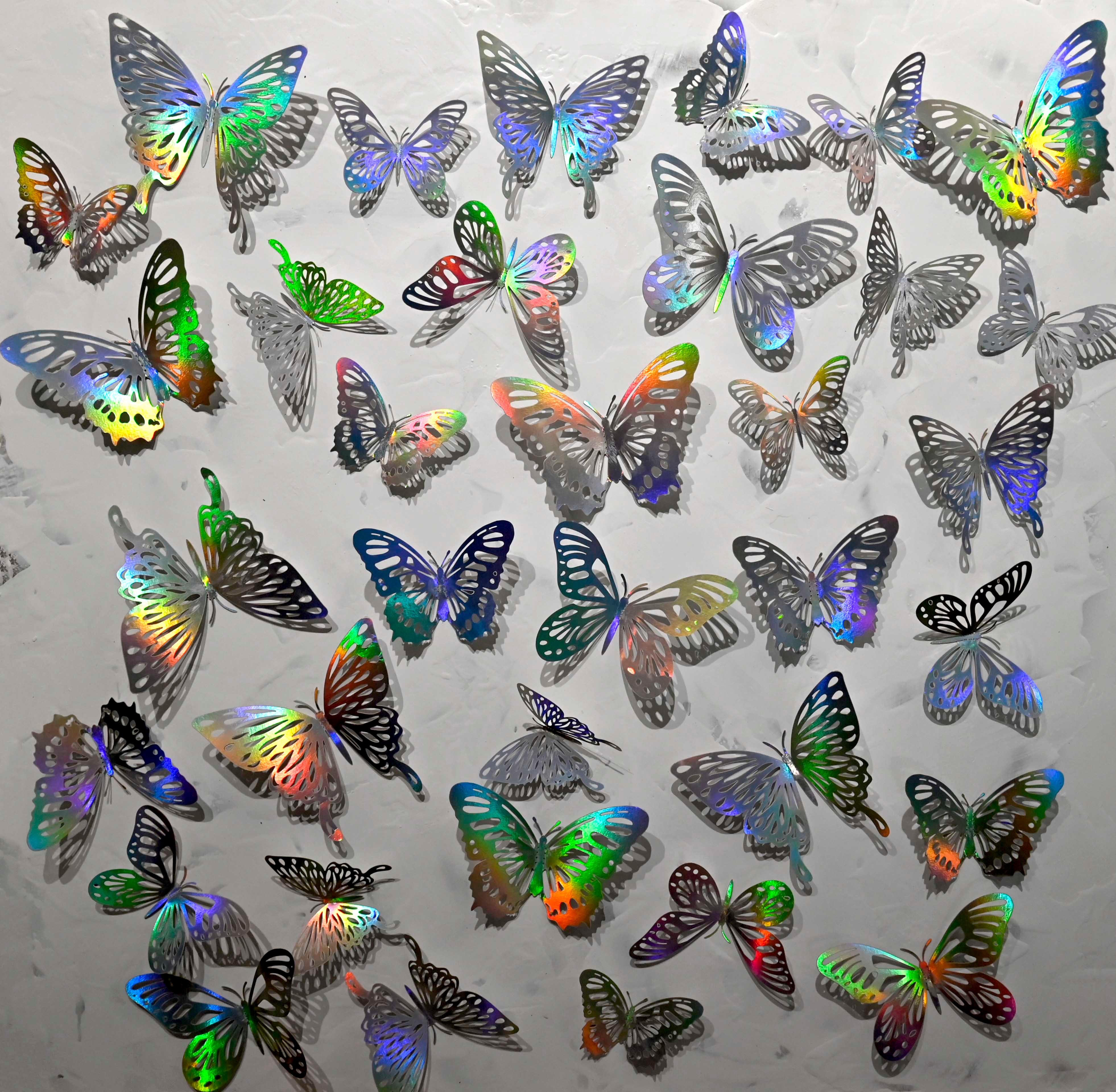 Indian Contemporary Art by Sumit Mehndiratta - Holographic Butterflies  For Sale 6