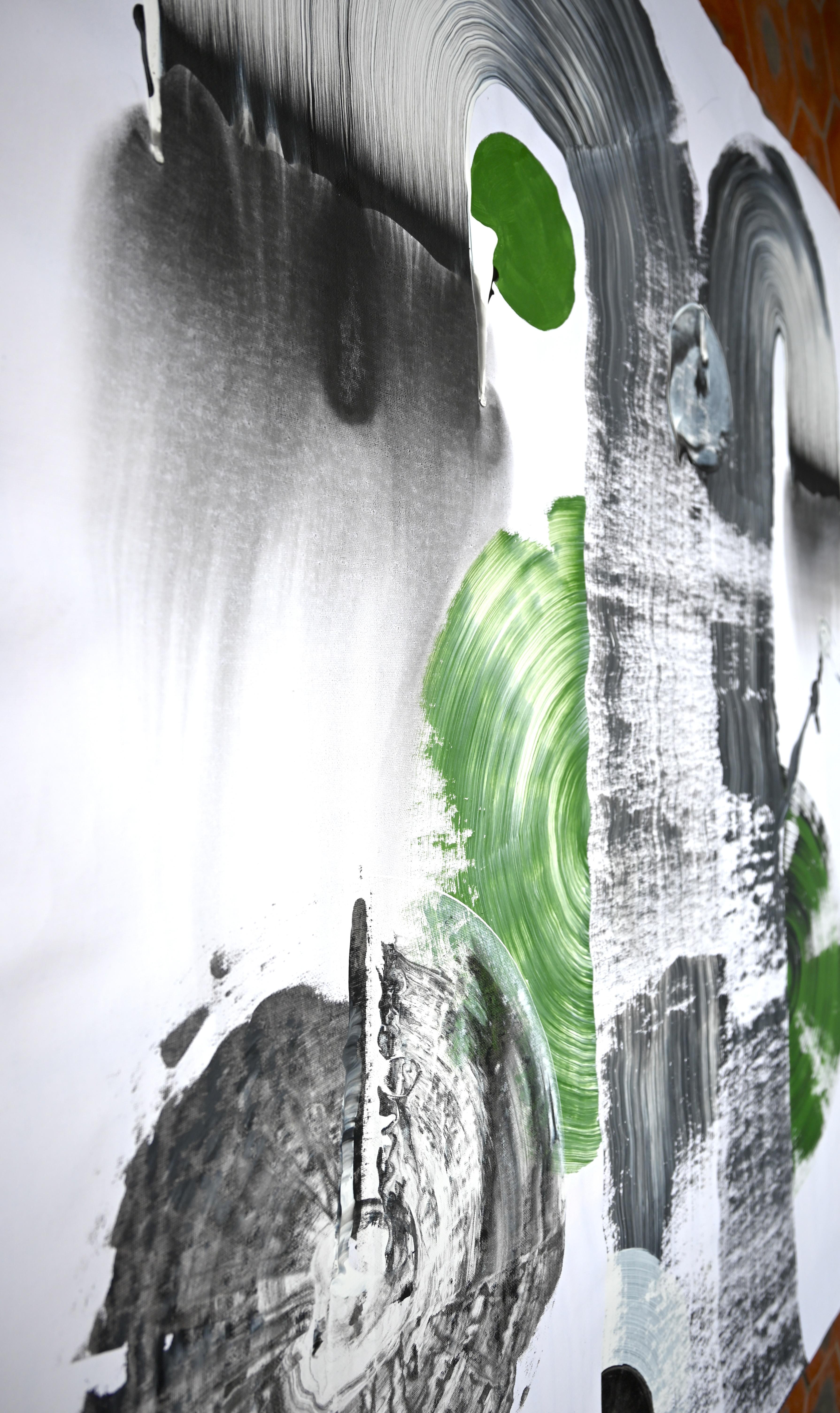 Arte contemporanea indiana di Sumit Mehndiratta - Appuntamento al verde in vendita 1