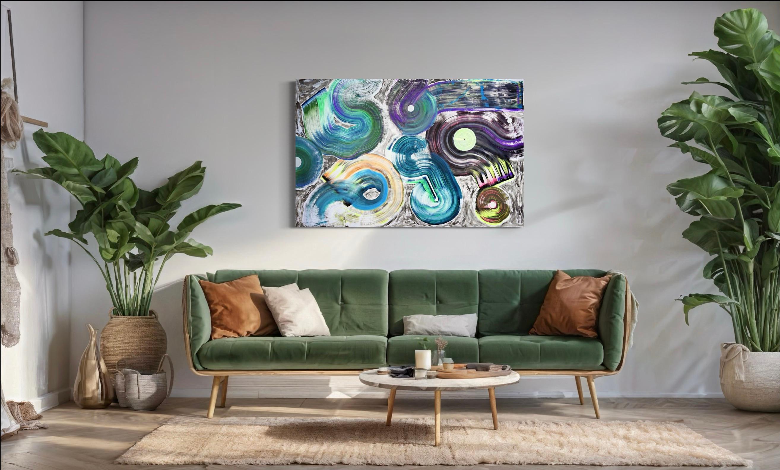 Arte contemporanea indiana di Sumit Mehndiratta - Pattinaggio a colori in vendita 4