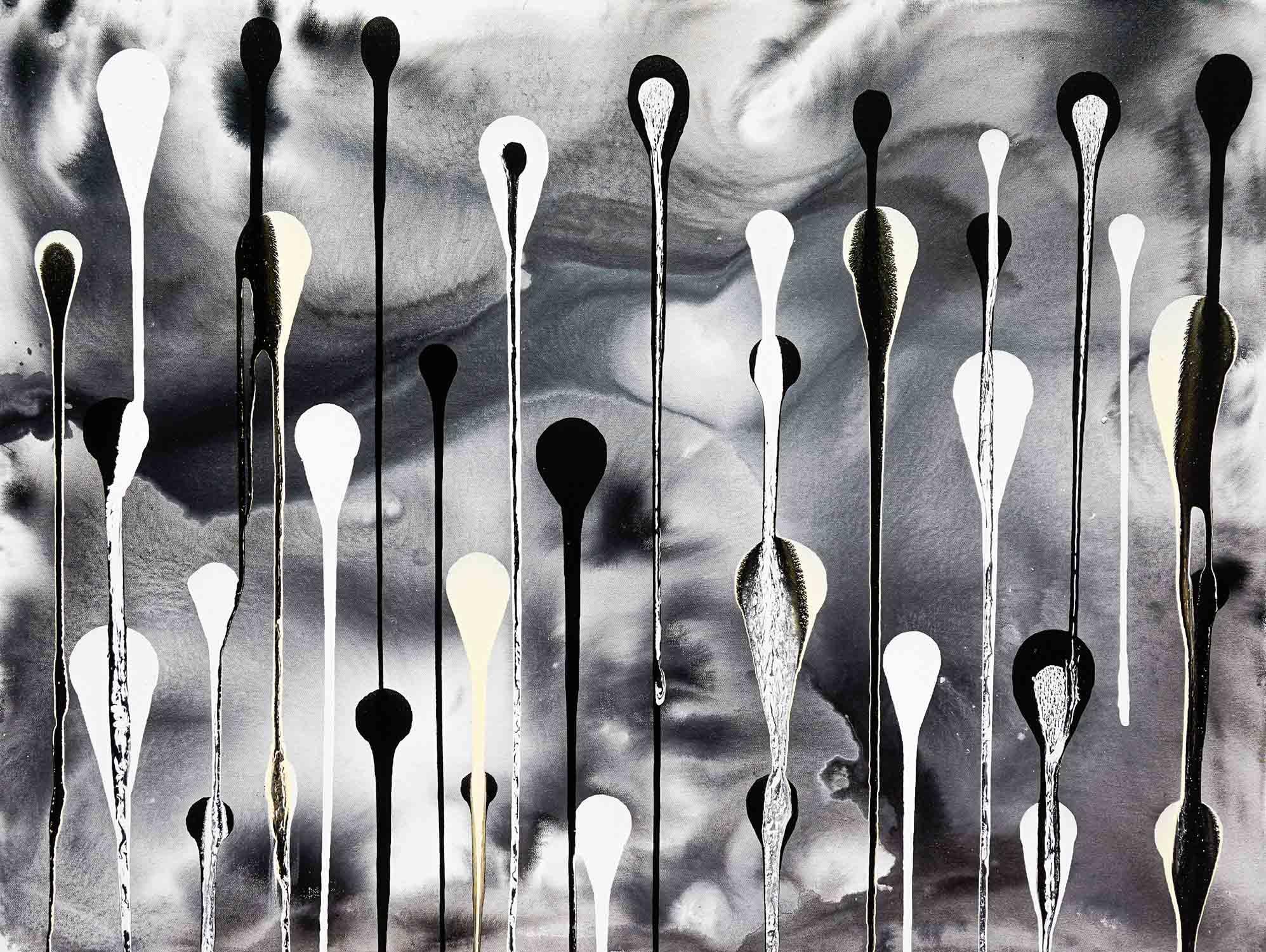 Pittura acrilica su tela - l'opera può essere spedita in un tubo o incorniciata in una cassa.
