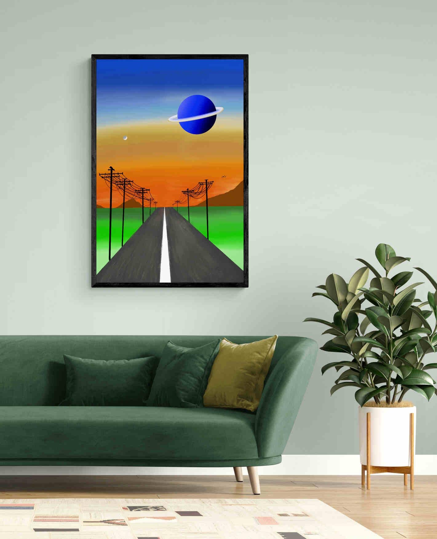 Indian Contemporary Art by Sumit Mehndiratta - Long Way To Home For Sale 1