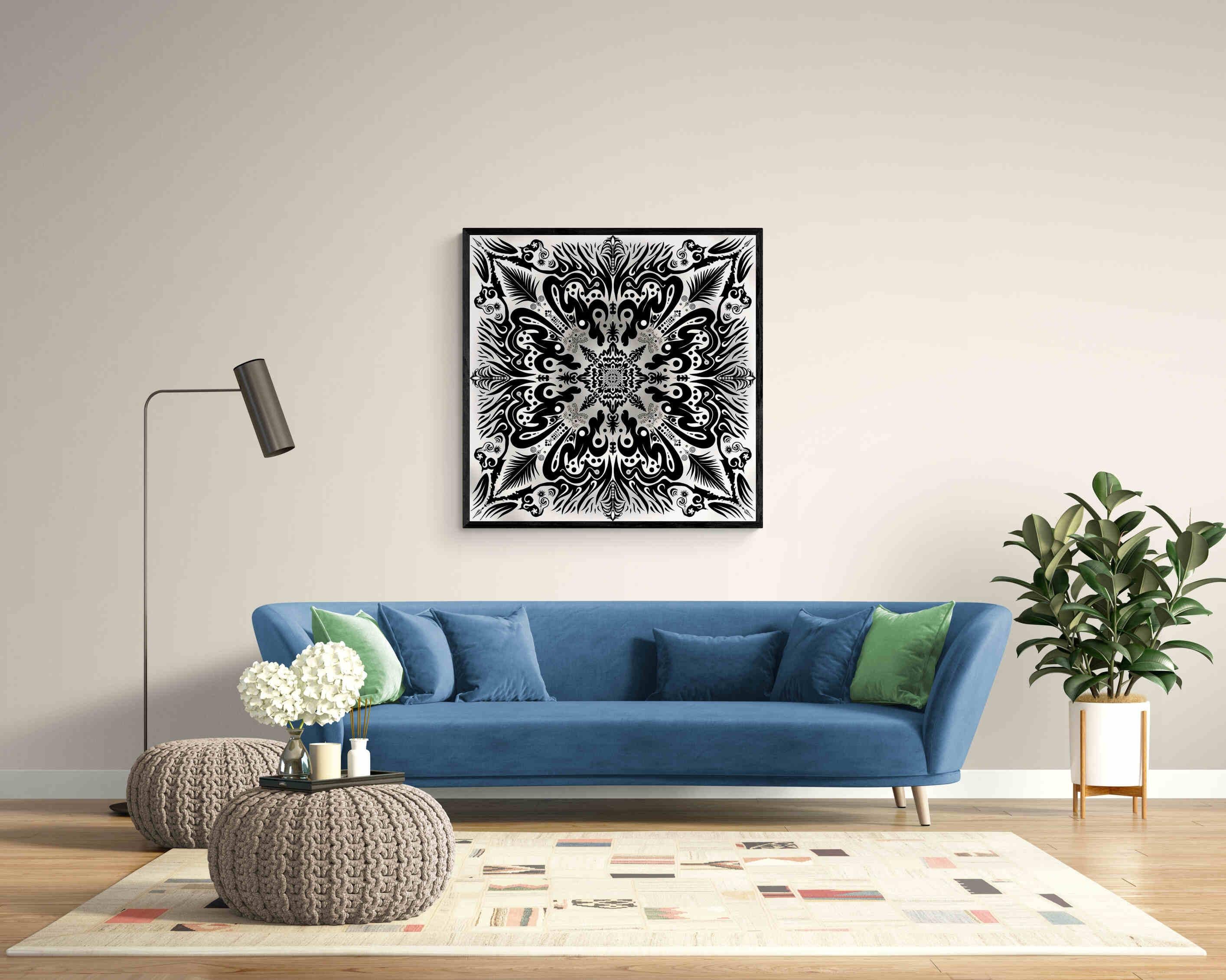 Arte contemporanea indiana di Sumit Mehndiratta - Illuminazione monocromatica in vendita 1