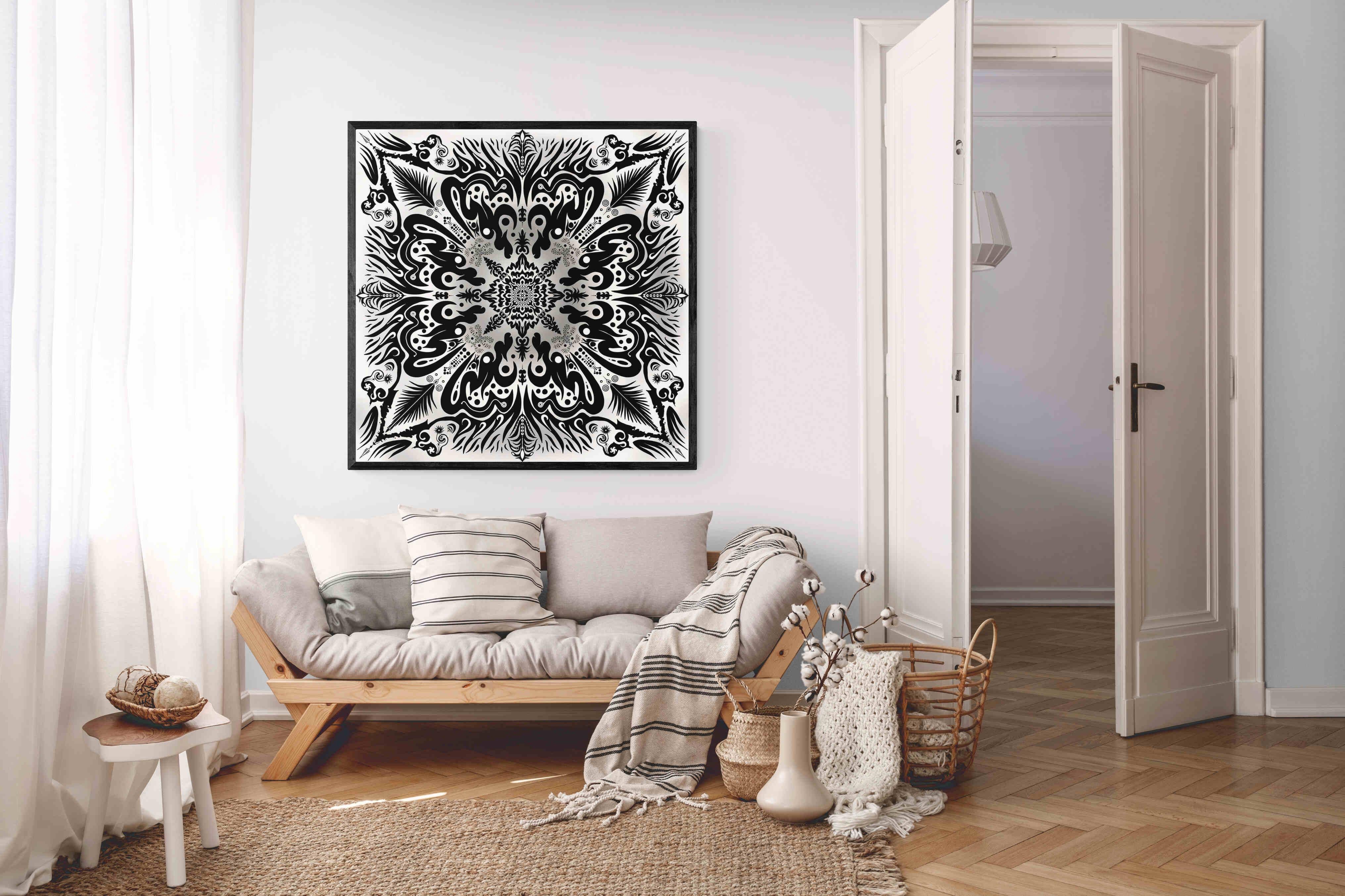 Arte contemporanea indiana di Sumit Mehndiratta - Illuminazione monocromatica in vendita 2