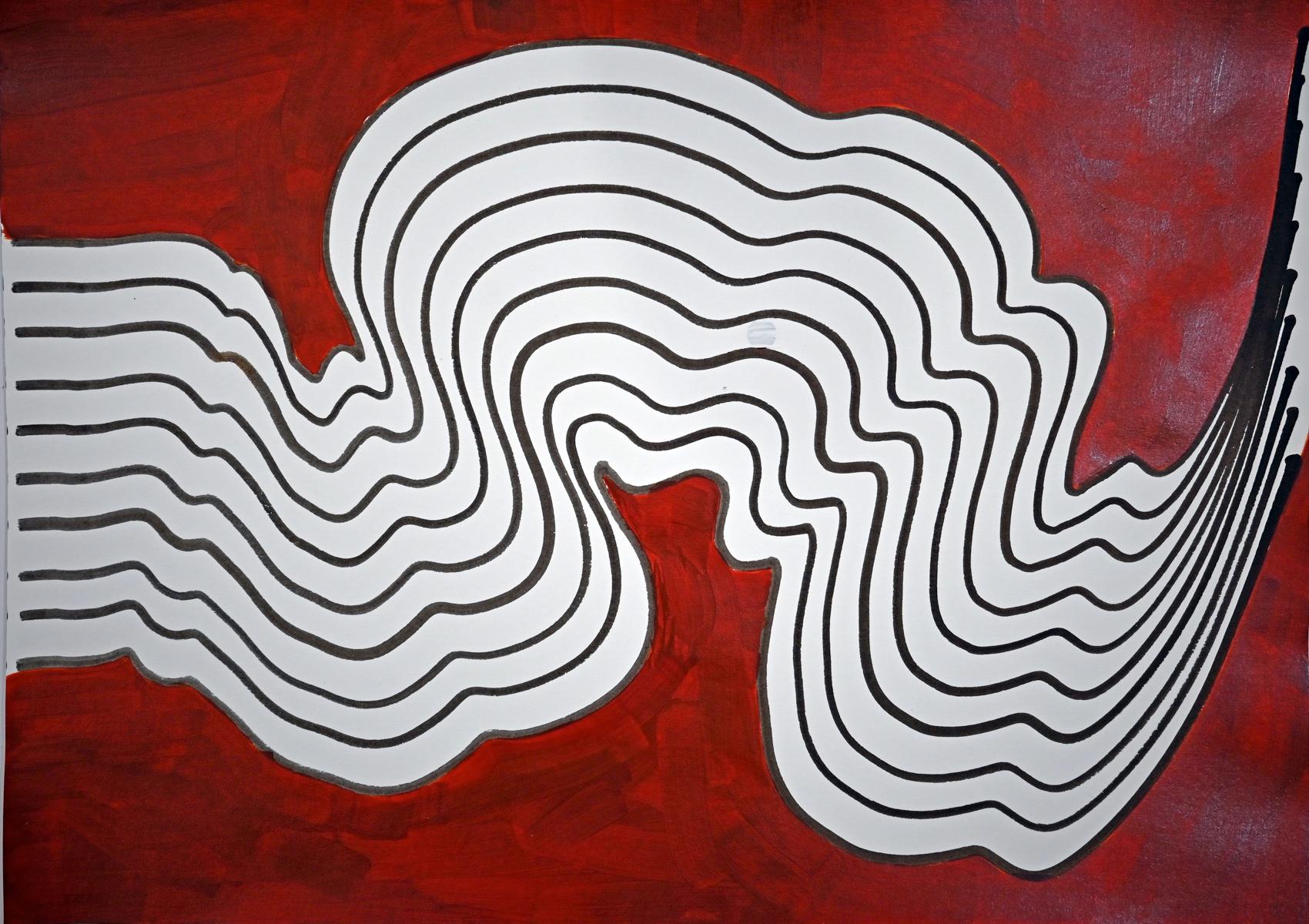 Arte contemporanea indiana di Sumit Mehndiratta - Mucky Waves in vendita 1