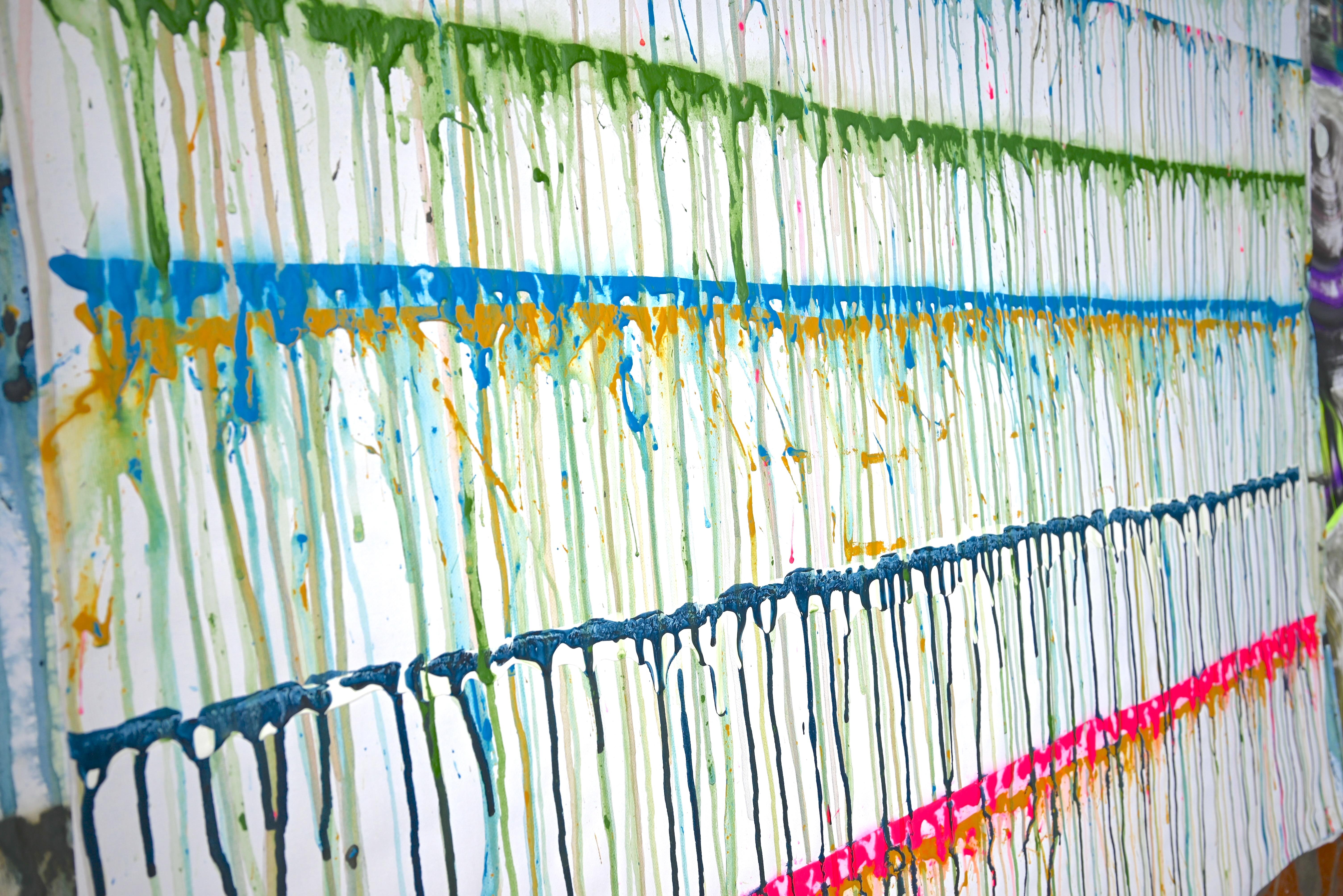 Arte contemporanea indiana di Sumit Mehndiratta - Pioggia vibrante in vendita 2