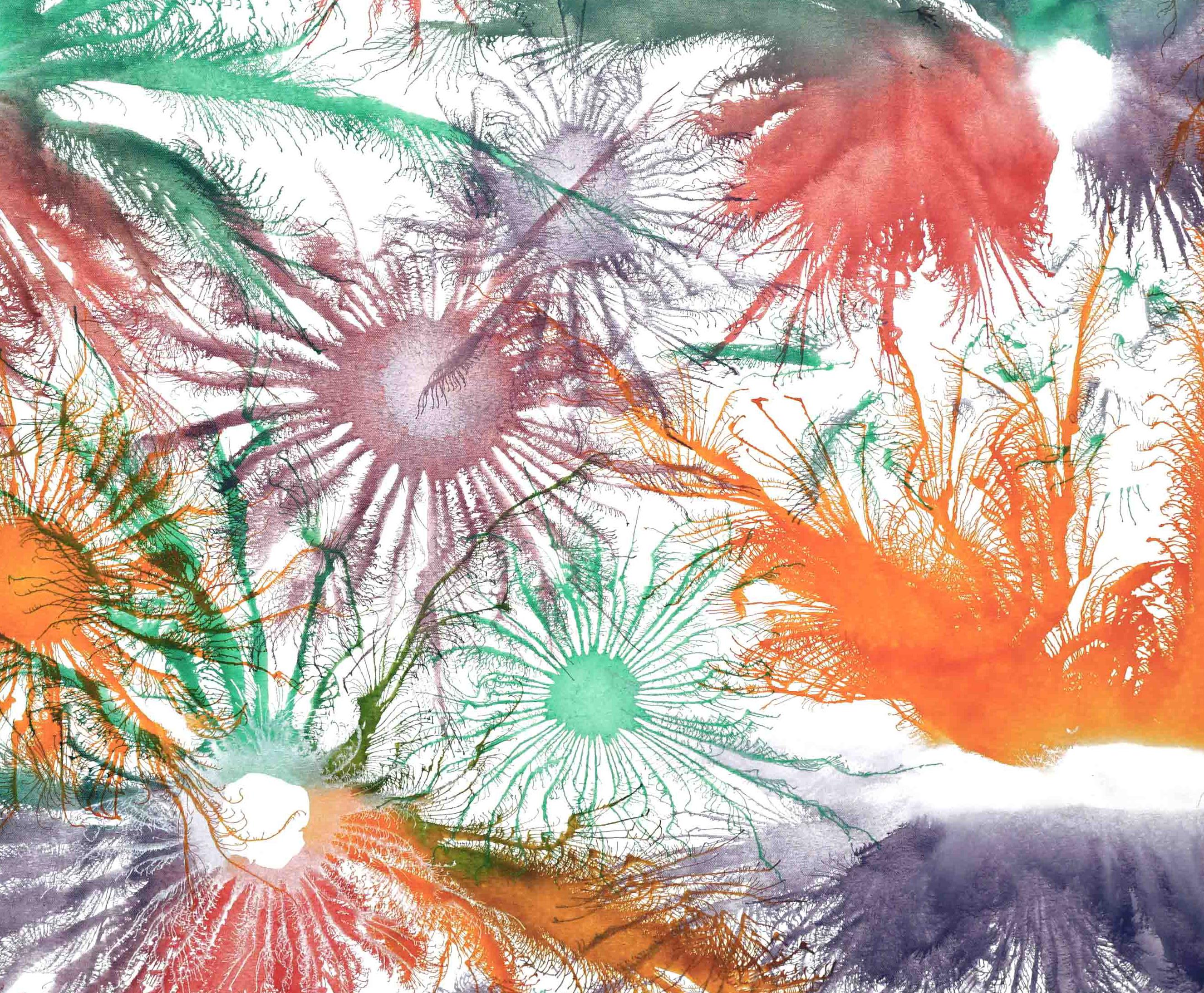 Arte contemporanea indiana di Sumit Mehndiratta - Serie Exploflora n. 77 in vendita 1