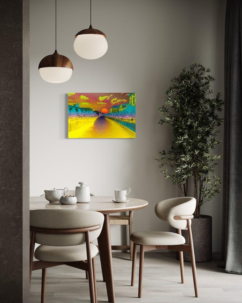 Arte contemporanea indiana di Sumit Mehndiratta - Berlino Sunset in vendita 1