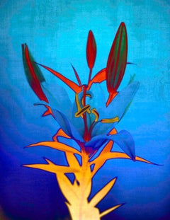 Indian Contemporary Art by Sumit Mehndiratta - Blue Flame Lily 