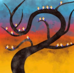 Indian Contemporary Art by Sumit Mehndiratta - Serene Treescape