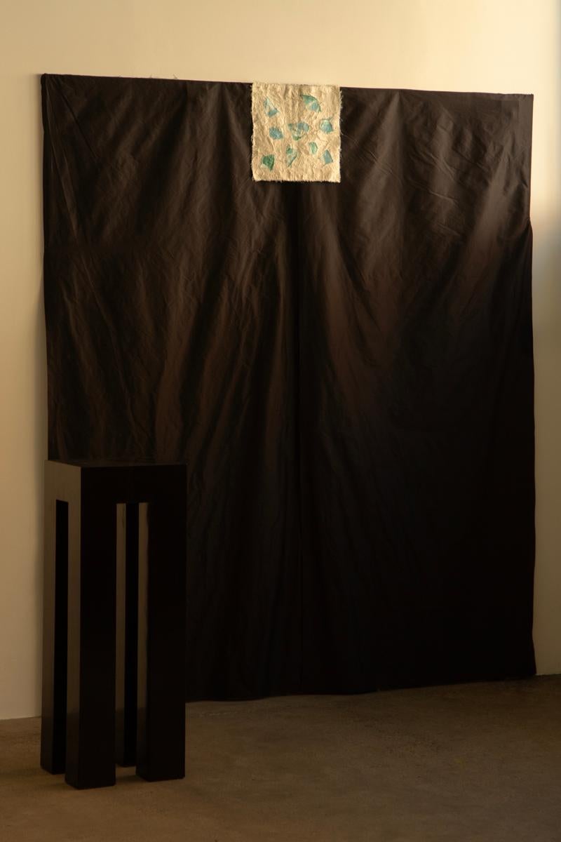 Silk on cotton canvas, Summa by Grace Atkinson

These unique pieces are entirely handcrafted using a traditional technique developed in the 14th century by the Hutsuls; highlanders who have inhabited the Carpathian mountains of Ukraine for