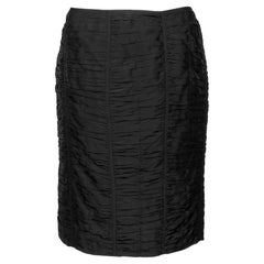 Estate 2001 Gucci by Tom Ford Gonna a tubino in seta increspata nera