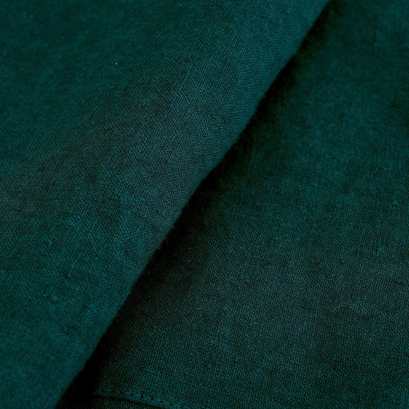 Textile Summer Bed Forest-Green Linen Set For Sale