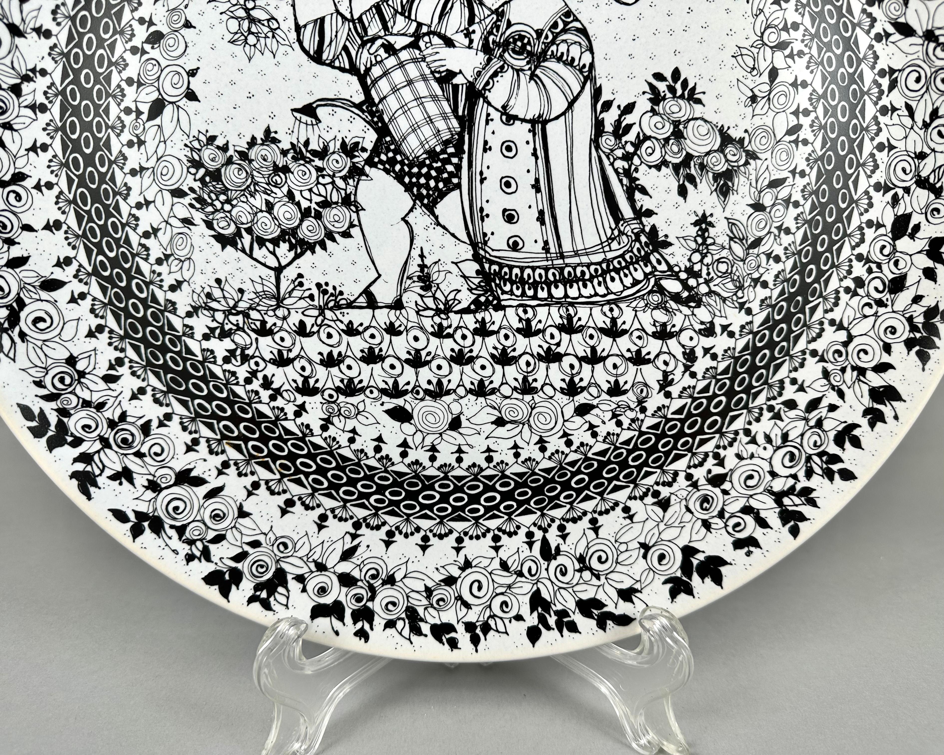Porcelain Summer Bjorn Wiinblad Four Seasons Plate For Rosenthal Studio-Line For Sale