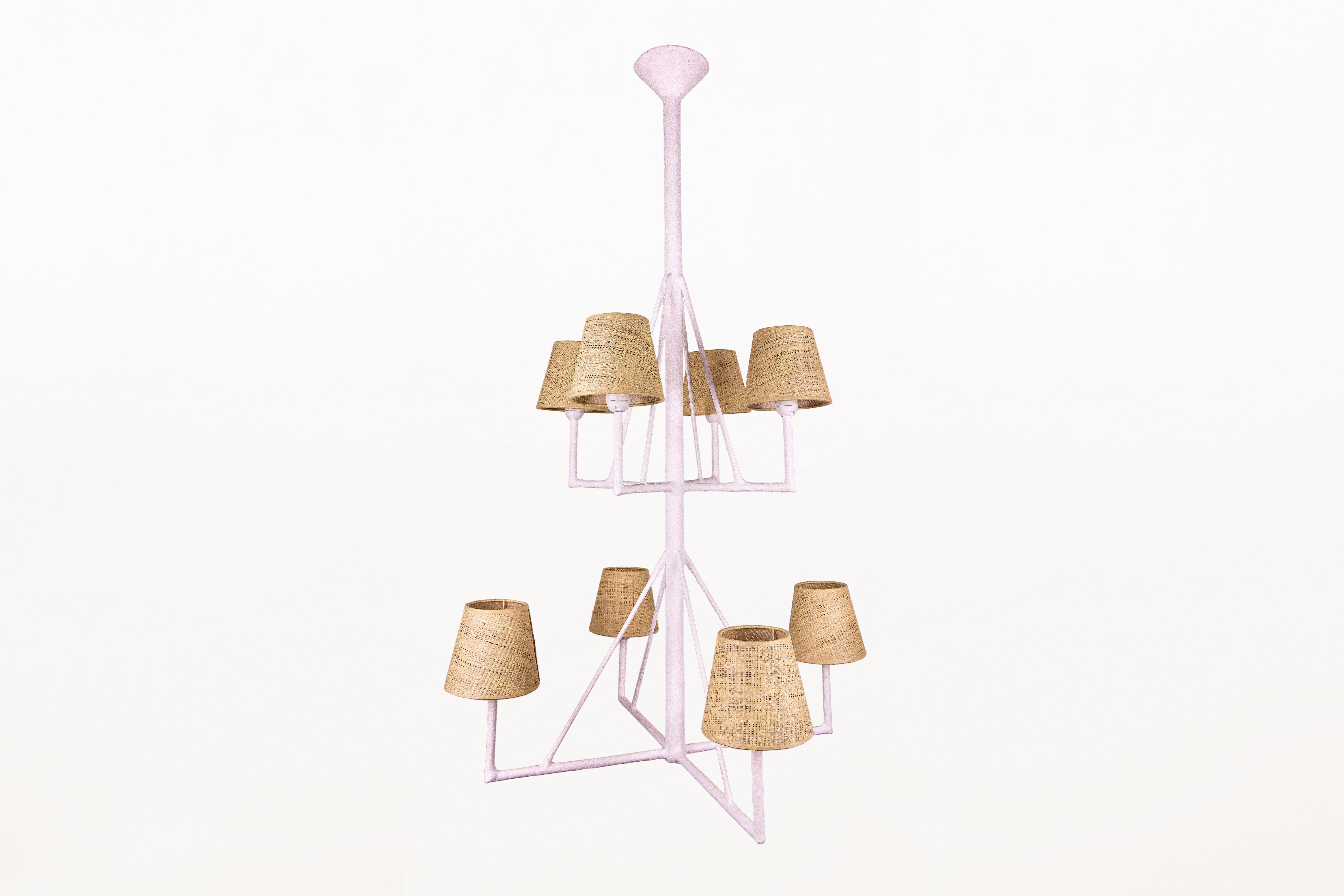 Summer chandelier by Serge Castella
Plaster and iron construction
8-light
Signed
Contemporary sesign
Made to order
Customizing possible.
This Serge Castella design complements Castella's other plaster chandelier: 