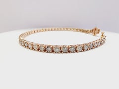 SOMMERANGEBOT: Tennisarmband mit natürlichen Diamanten (6,02 Karat) aus 14-karätigem Roségold