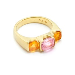 Susan Lister Locke Summer Delight Ring Pink Sapphire with Spessartite Garnets