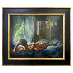 "Estate", scena domestica di Sheppard con nudo maschile reclinato
