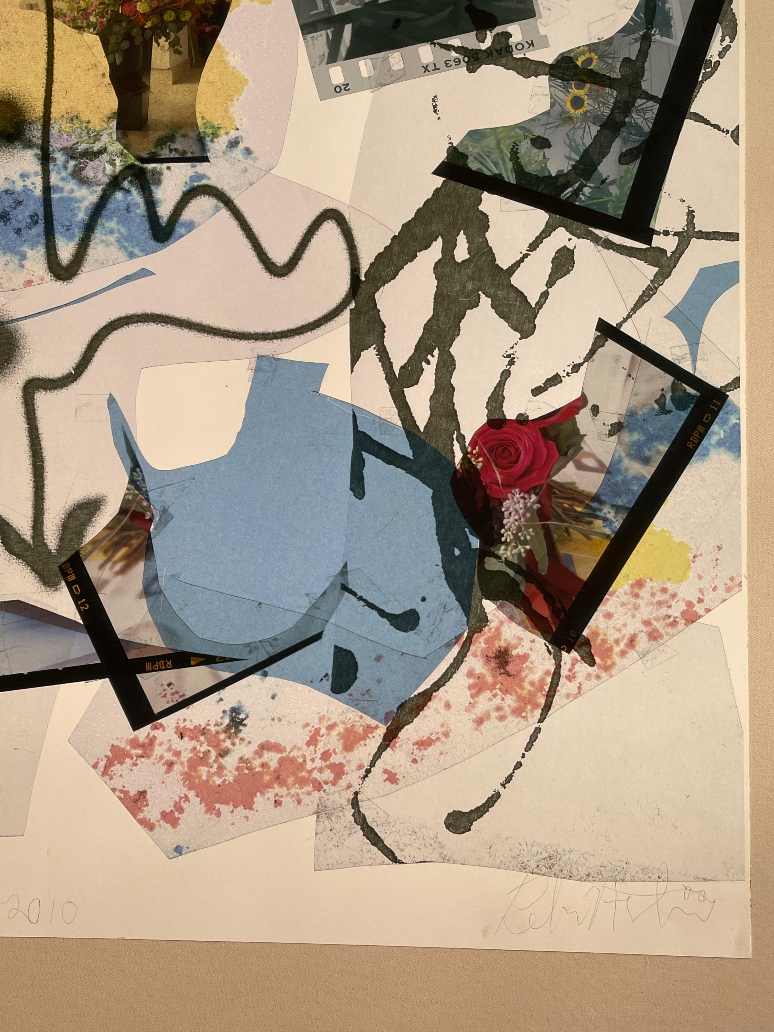 Sommerblumen Abstrakte Expressionistische Fotocollage von Peter Astrom im Angebot 3