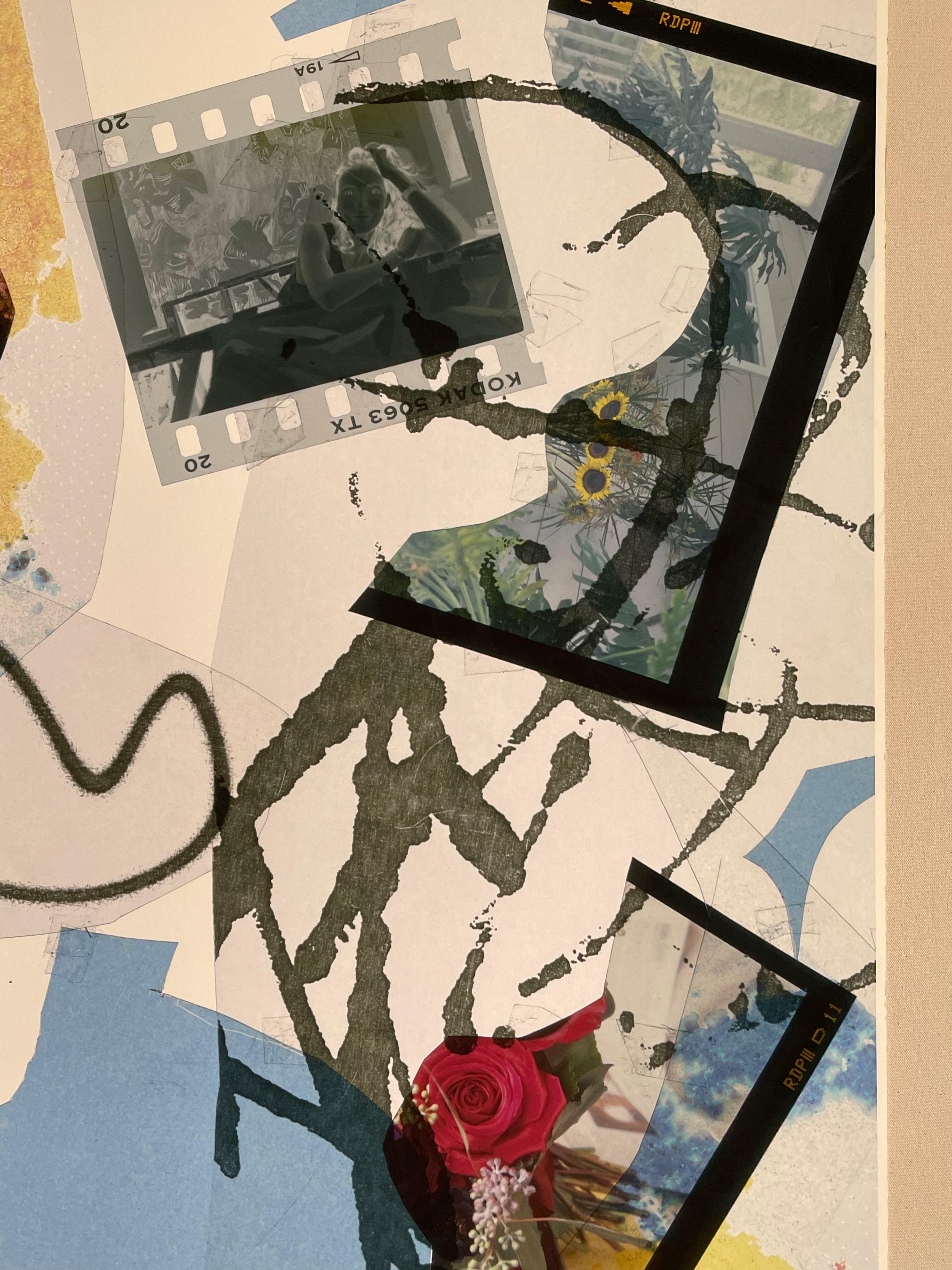 Sommerblumen Abstrakte Expressionistische Fotocollage von Peter Astrom im Angebot 2