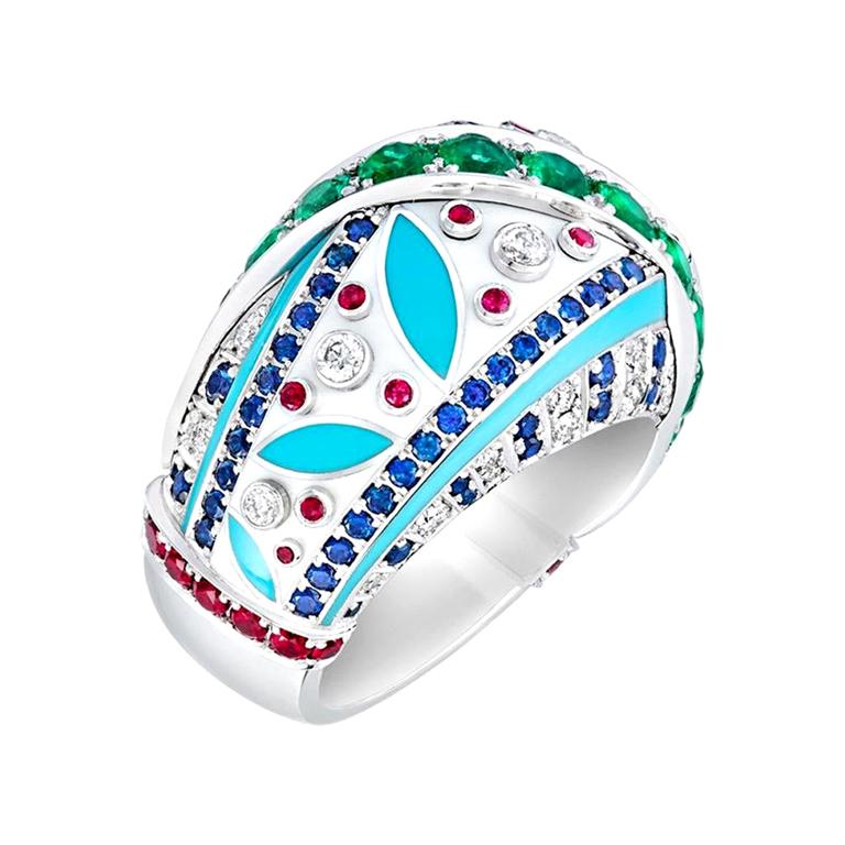 For Sale:  Fabergé Summer in Provence Geometric Ring