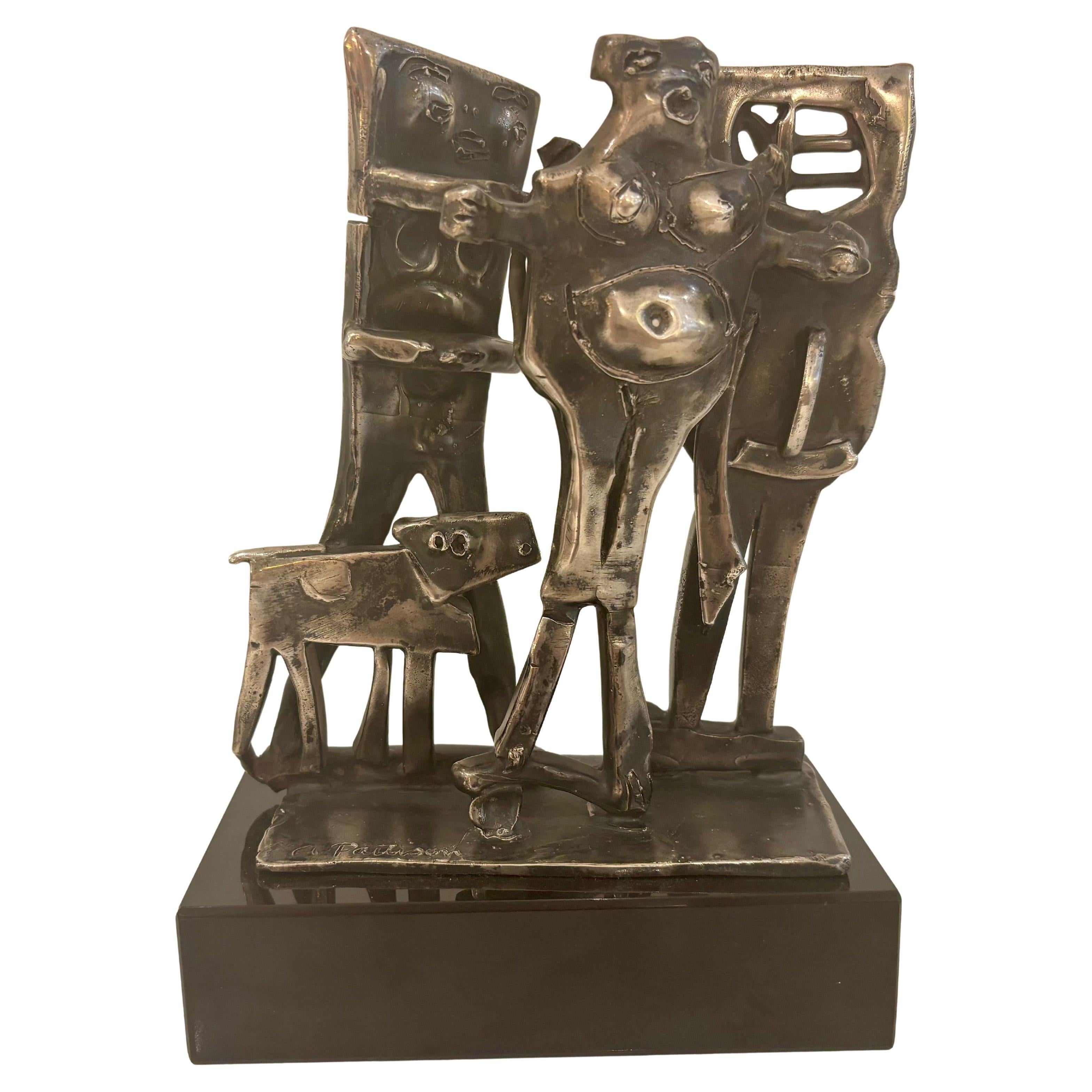 "Summer/Indian Island" Silver Sterling Sculpture, Abbot Pattison (1916-1999)