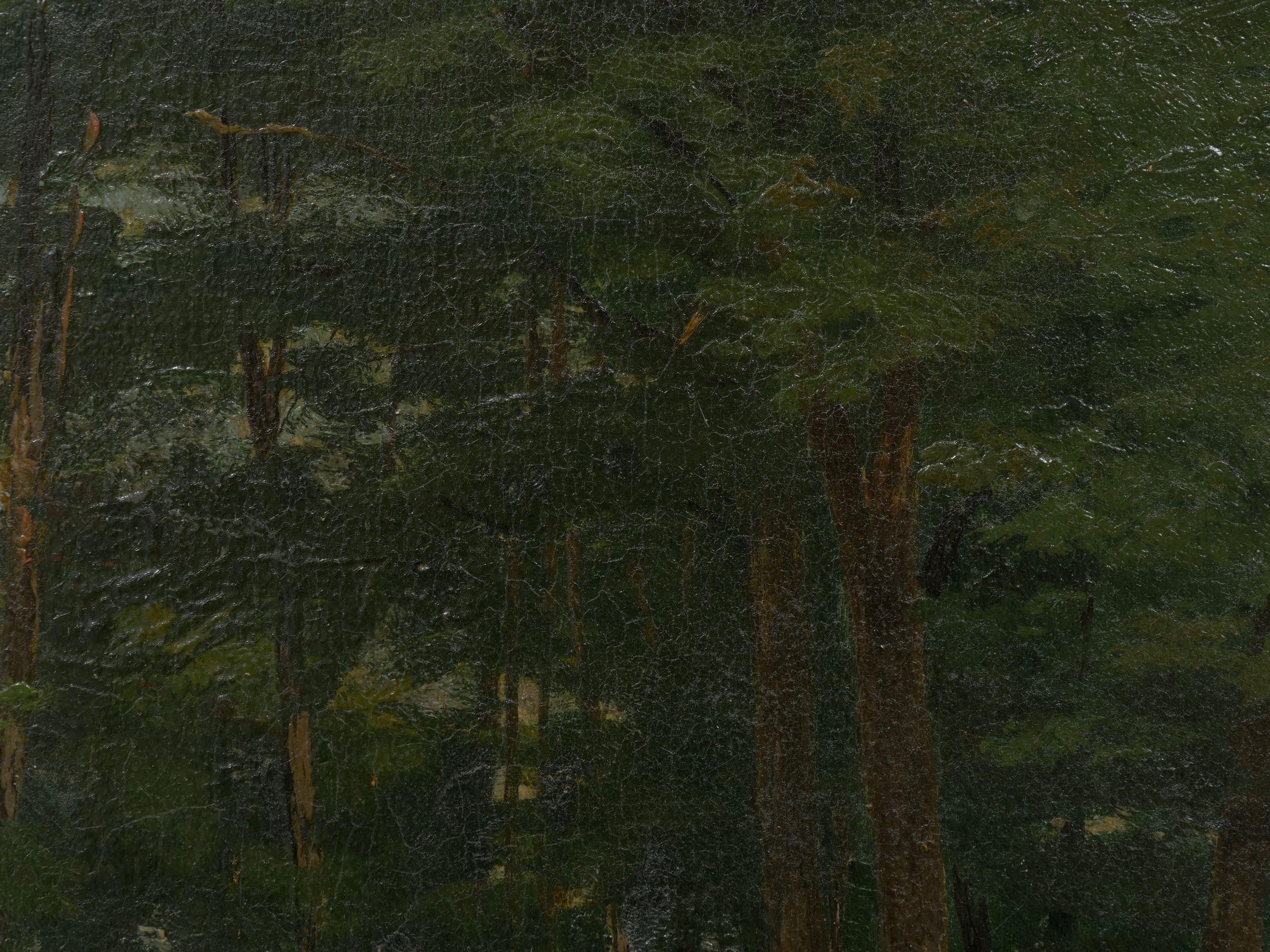 “Summer Landscape” American Painting Attributed to Robert Bruce Crane, Signed 6