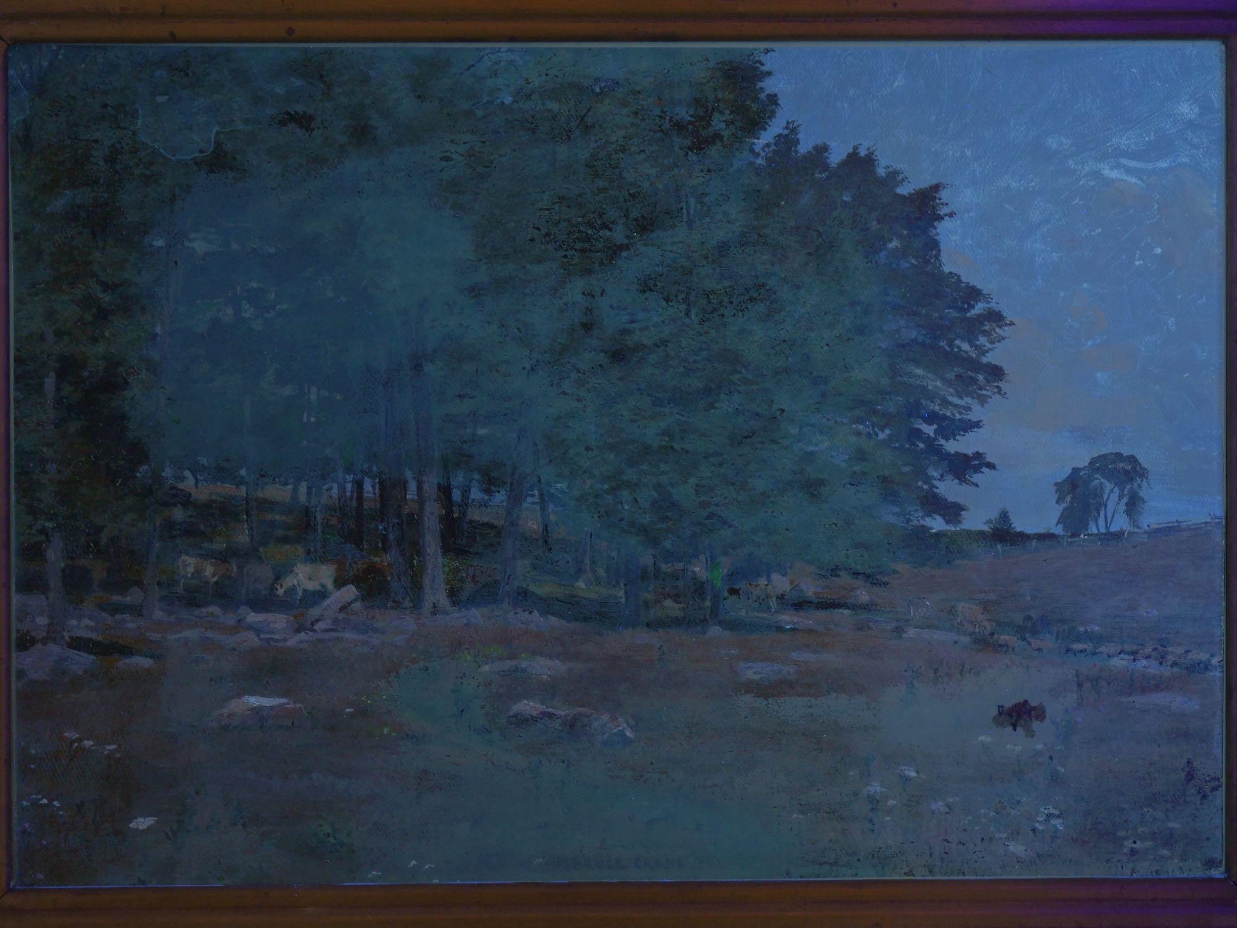 “Summer Landscape” American Painting Attributed to Robert Bruce Crane, Signed 10