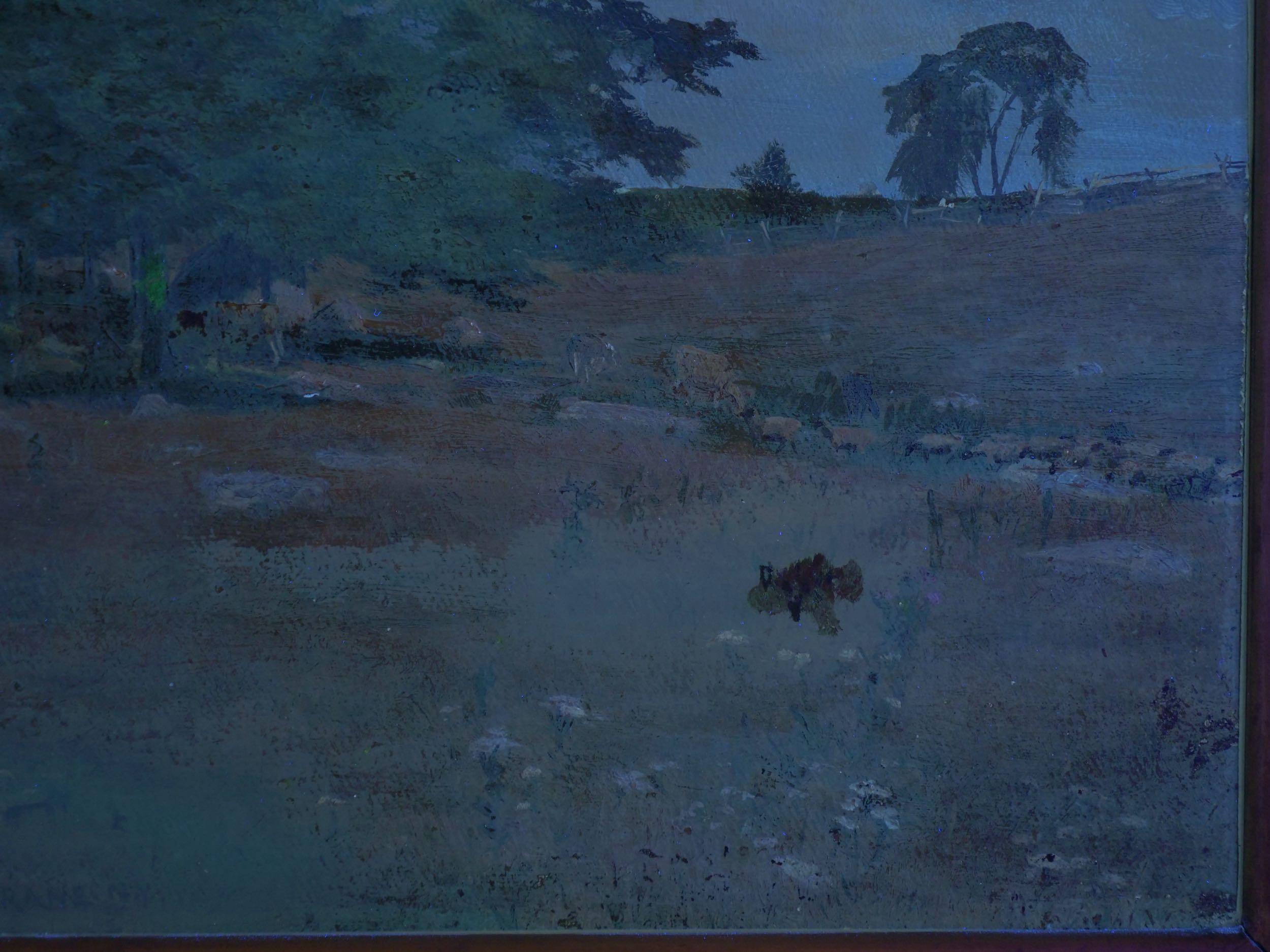 “Summer Landscape” American Painting Attributed to Robert Bruce Crane, Signed 12