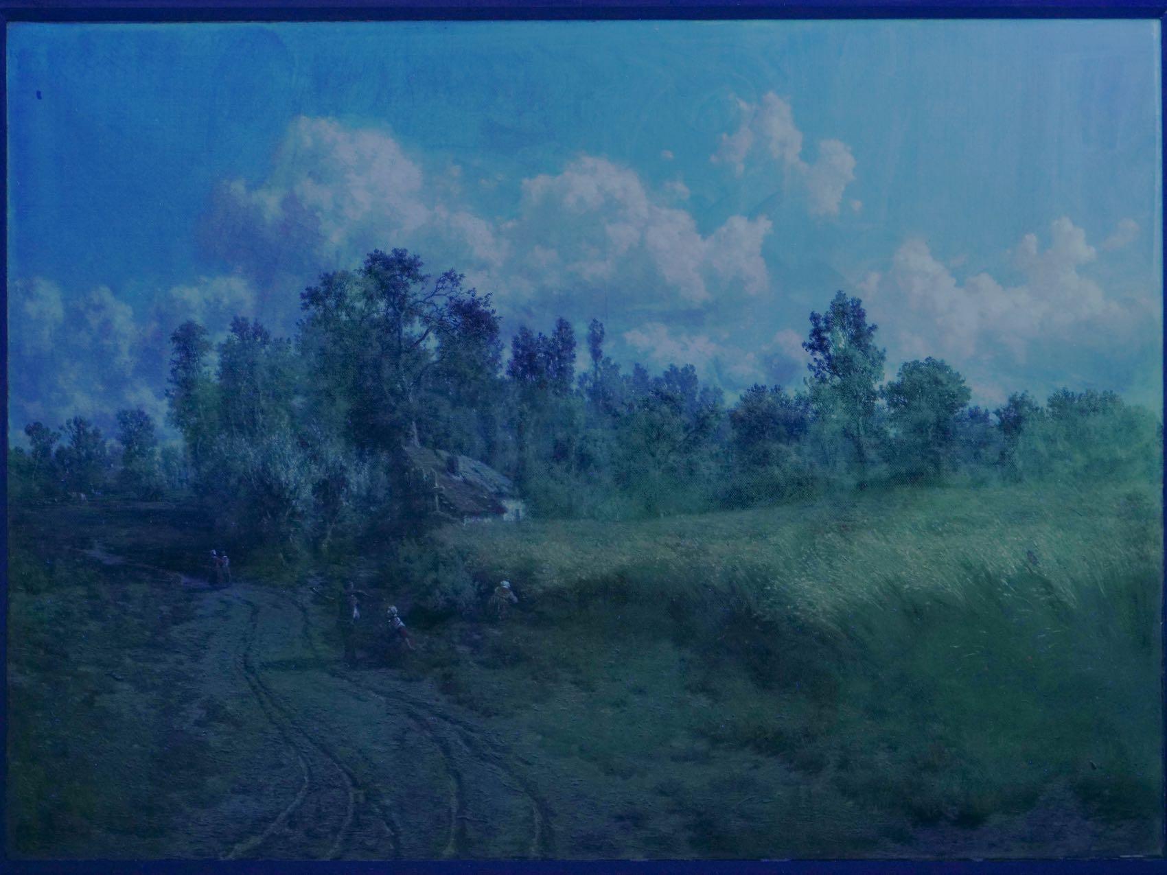 'Summer Landscape' Oil Painting by Jean-Baptiste Kindermans 'Belgian, 1822-1876' 10