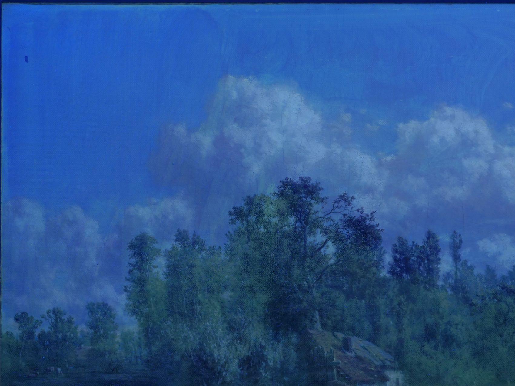 'Summer Landscape' Oil Painting by Jean-Baptiste Kindermans 'Belgian, 1822-1876' 14