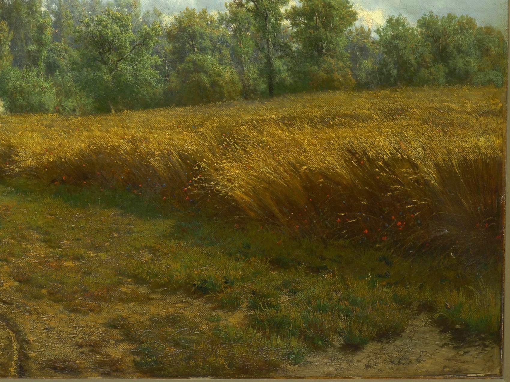 19th Century 'Summer Landscape' Oil Painting by Jean-Baptiste Kindermans 'Belgian, 1822-1876'