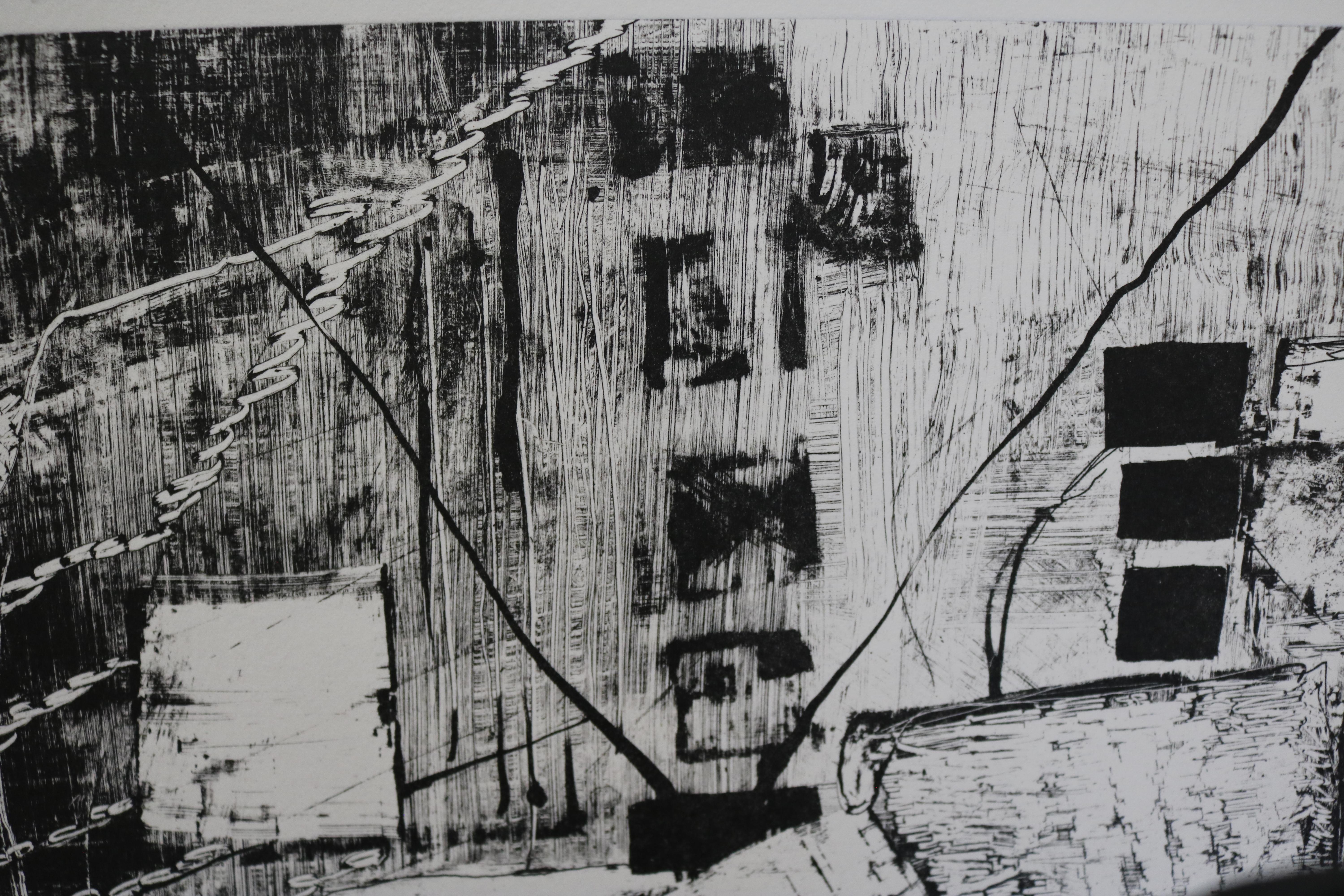 „Summer One“ Lithographie, gerahmt, signiert von L. Siekman im Zustand „Hervorragend“ im Angebot in Pasadena, CA