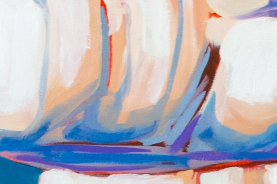 Sommerhimmel von Brackish Winds, 24x36, Öl auf Holzleinwand, 2022 (amerikanisch) im Angebot