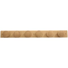 Summer Studio Mokume Coat Rack Made of Solid White Oak