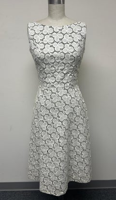 Barbara Tfank Vintage Women's White Eyelet Lace Sundress, Circa 2000s