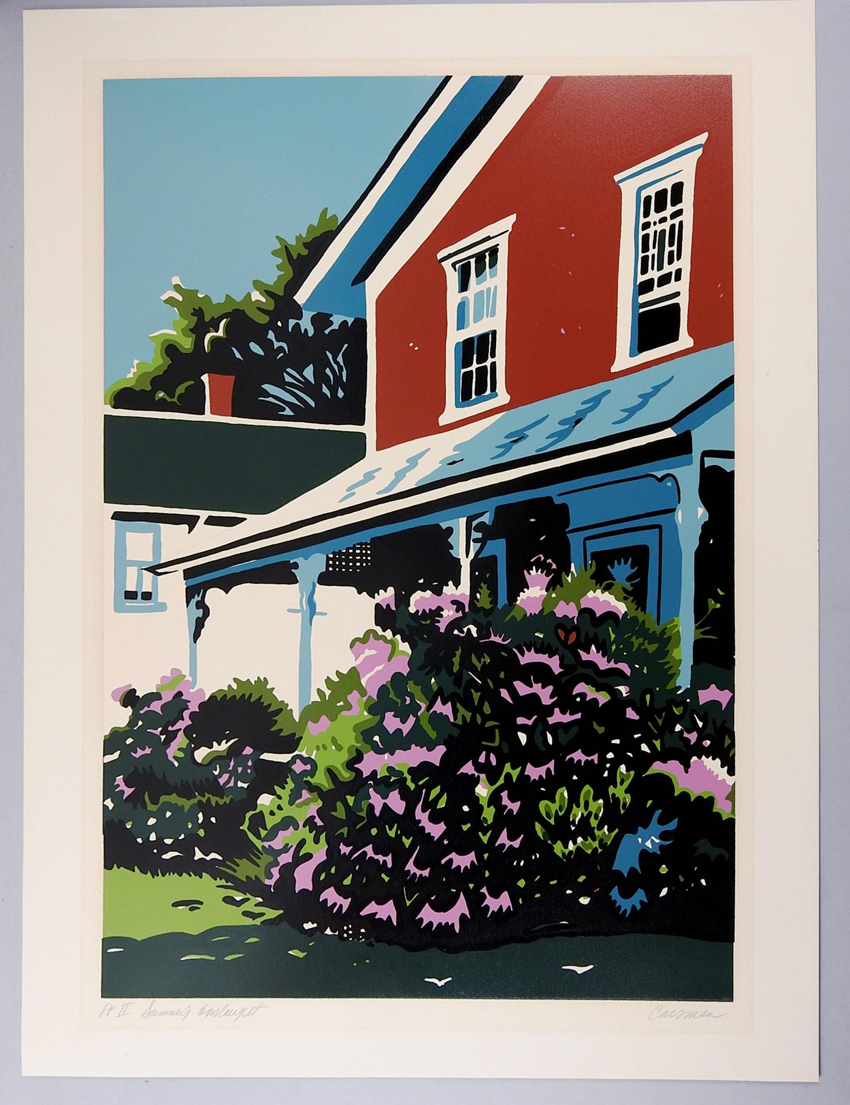 Rustic 1979 Summers Onslaught II Old House Serigraph by Jon Carsman For Sale