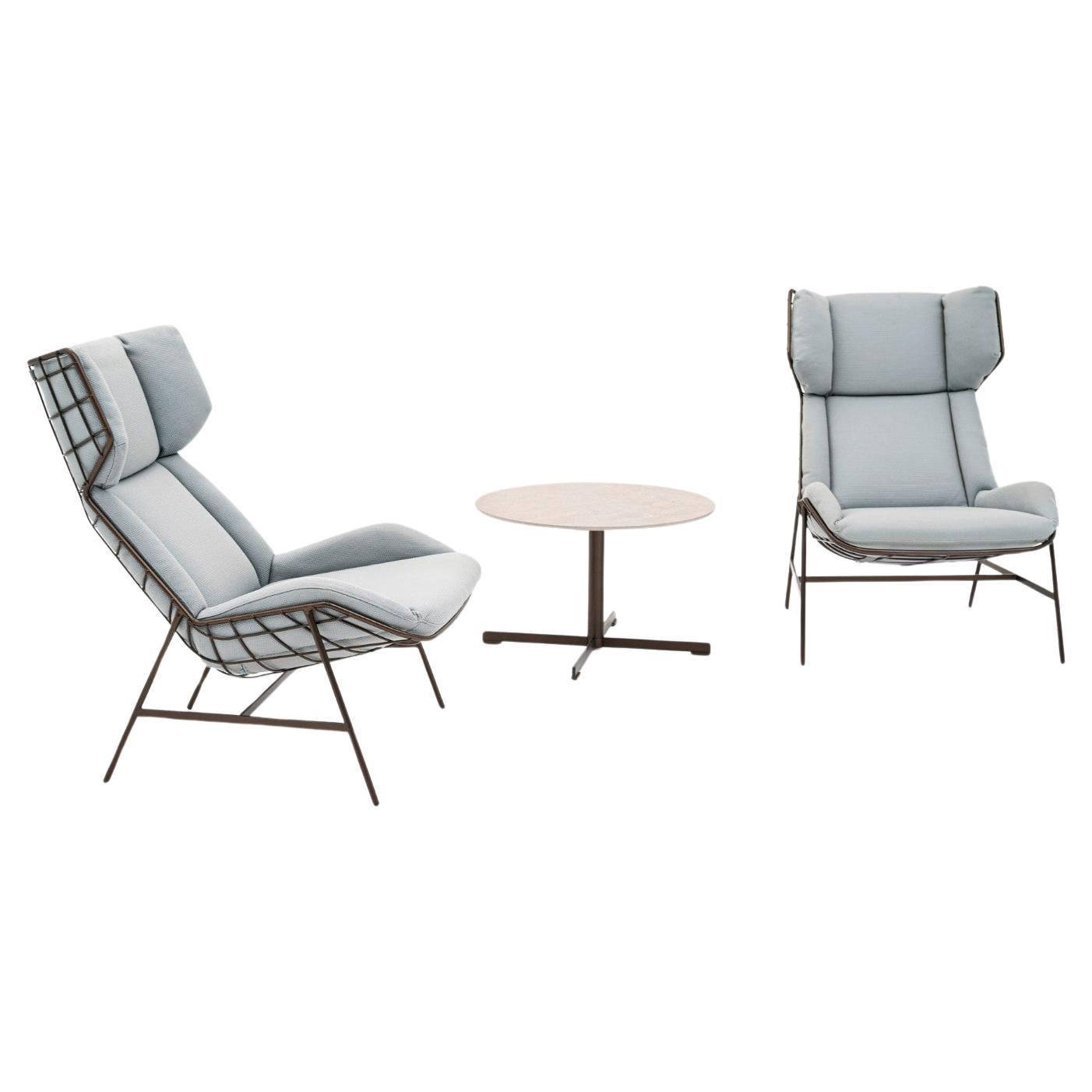 Summerset Outdoor Lounge Set: 2 sessel und couchtisch von Christophe Pillet im Angebot
