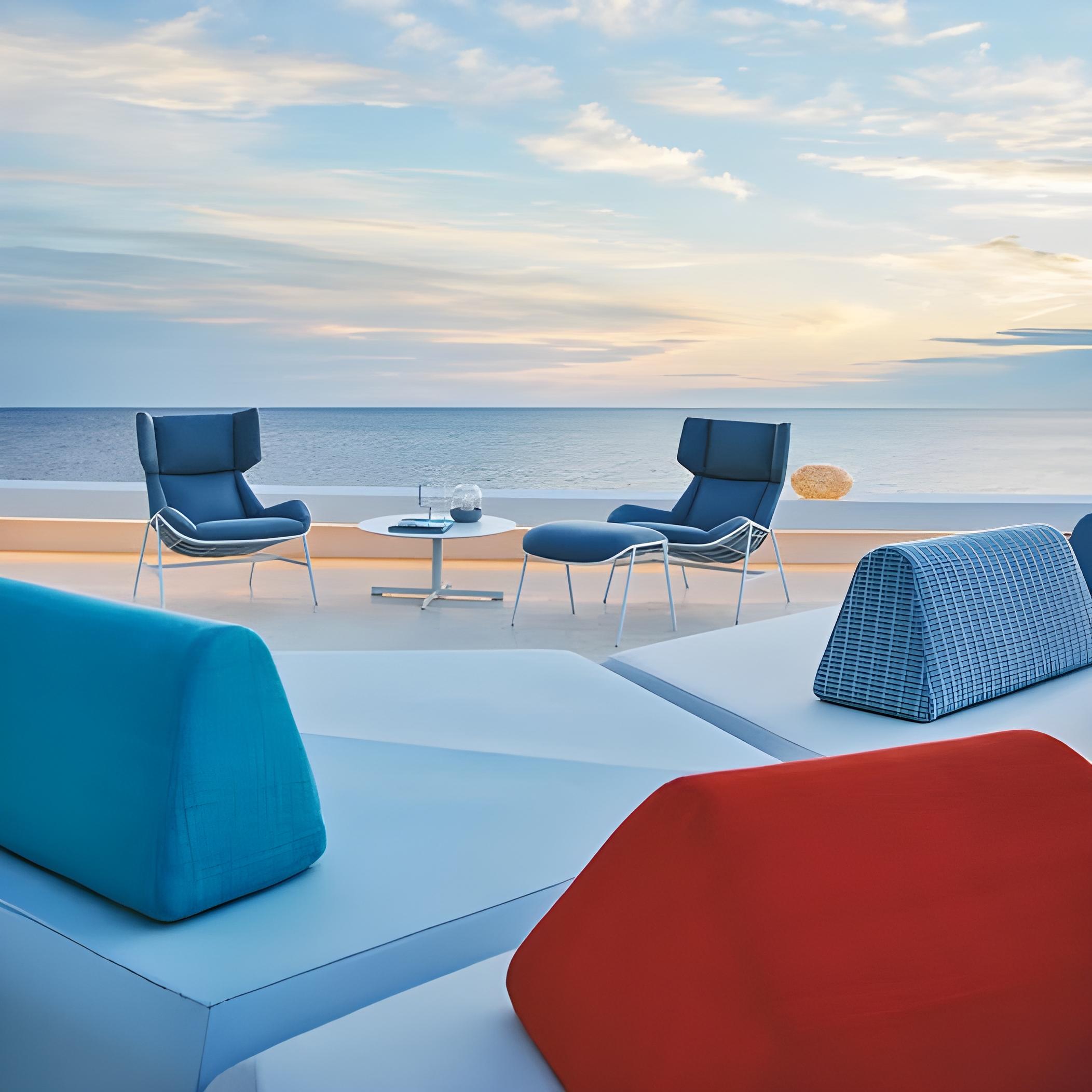 Set da salotto per esterni Summerset: 2 poltrone e tavolino di Christophe Pillet In condizioni Nuovo in vendita a NEW YORK, NY