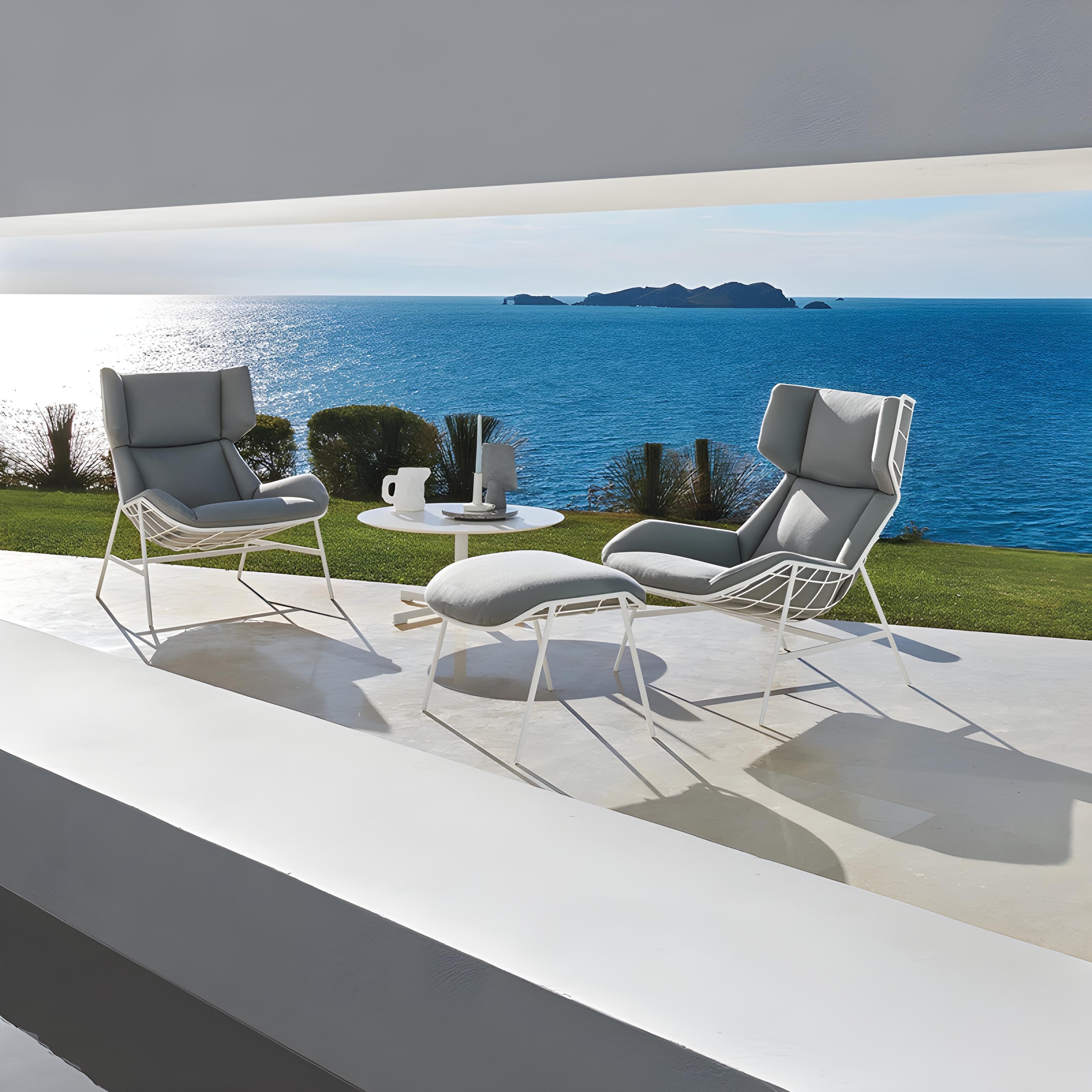 XXI secolo e contemporaneo Set da salotto per esterni Summerset: 2 poltrone e tavolino di Christophe Pillet in vendita