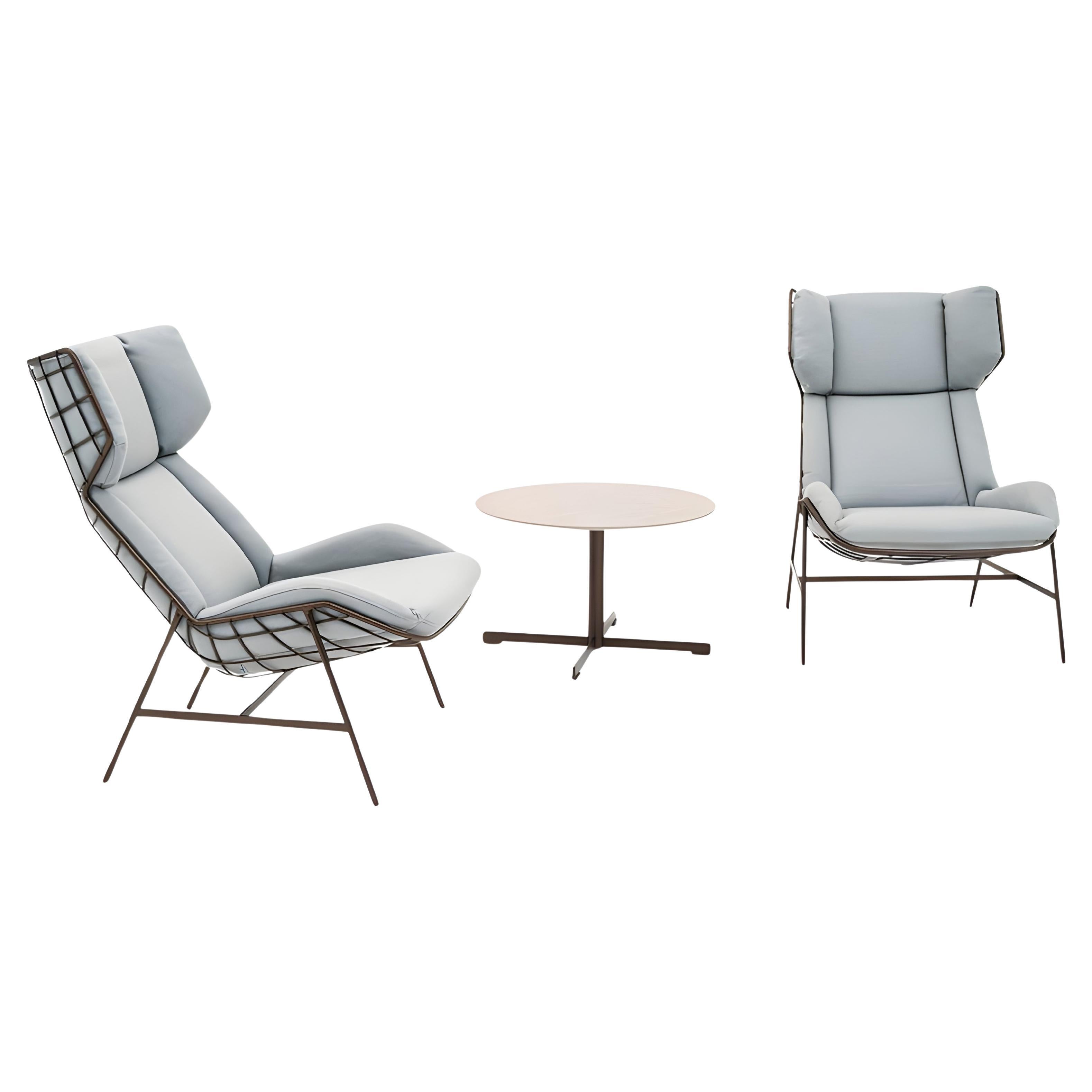 Set da salotto per esterni Summerset: 2 poltrone e tavolino di Christophe Pillet