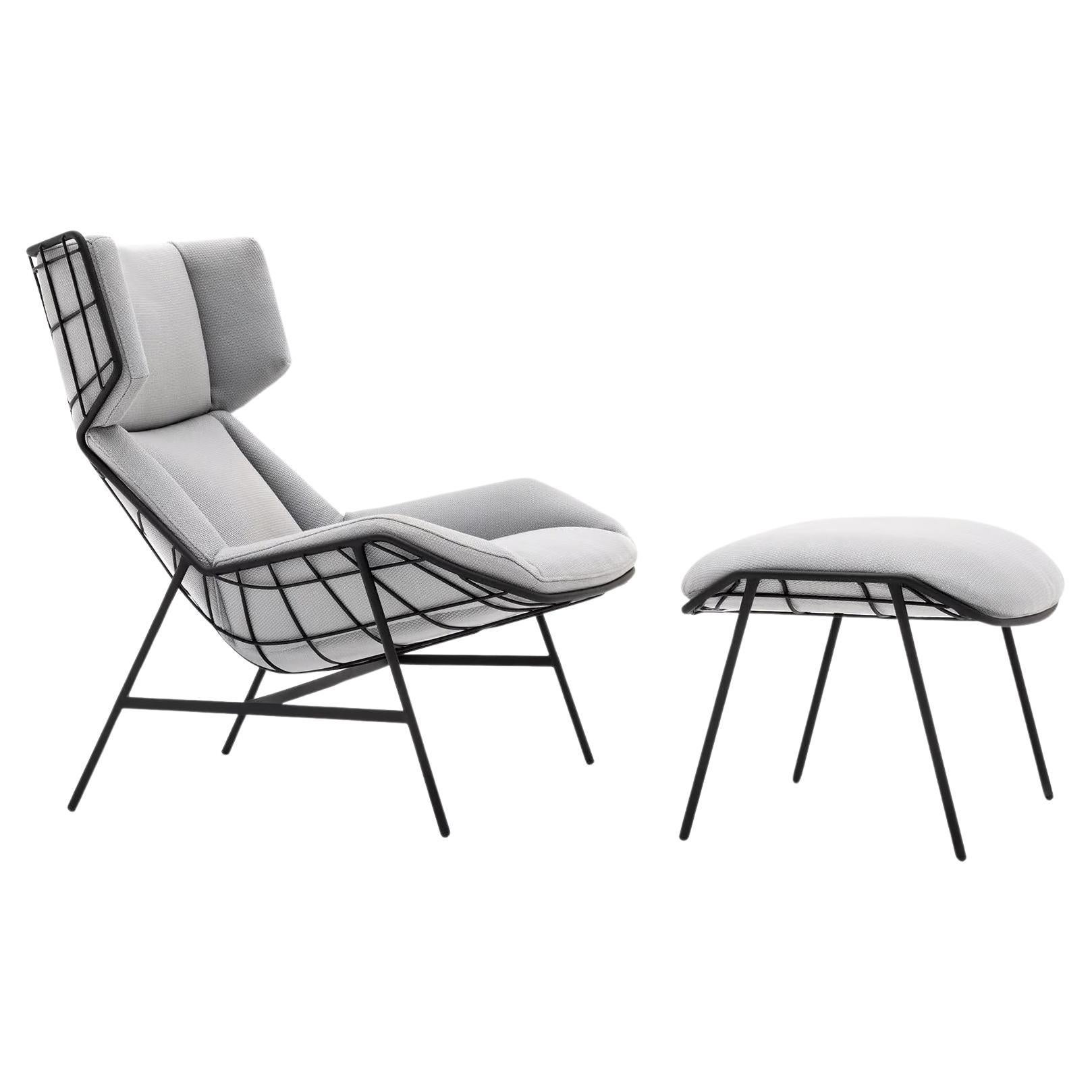Summerset Lounge-Set für draußen: Sessel mit Ottomane by Christophe Pillet