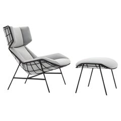 Summerset Outdoor Lounge Set: Armchairs with Ottoman by Christophe Pillet