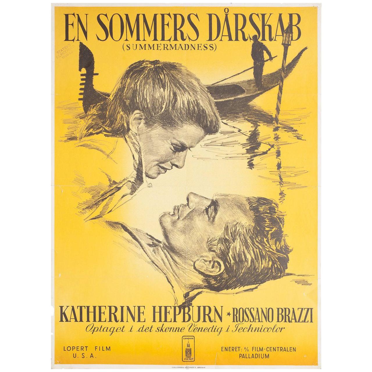 "Summertime" 1956 Danish A1 Film Poster