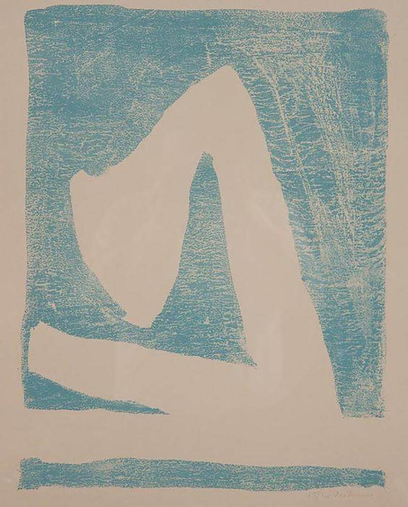 Summertime In Italy 'With Blue' Lithograph by Robert Motherwell In Good Condition In Stamford, CT