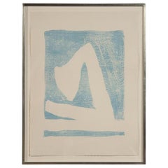 Sommerzeit in Italien 'Mit Blau' Lithographie von Robert Motherwell